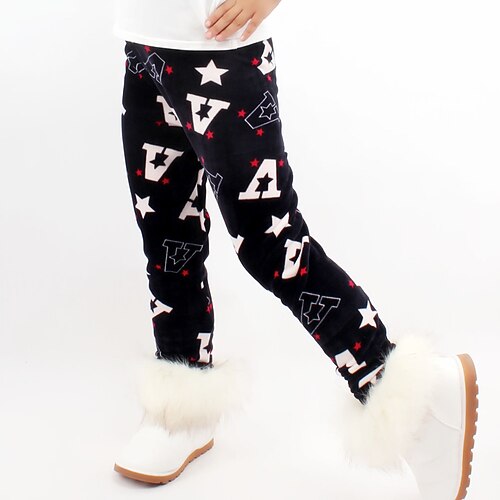 

Toddler Girls' Leggings Graphic Active Outdoor 3-7 Years Winter Green Black Pink
