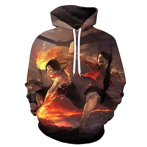 

Inspired by One Piece Film: Red Monkey D. Luffy Portgas·D· Ace Hoodie Cartoon Manga Anime Front Pocket Graphic Hoodie For Men's Women's Unisex Adults' 3D Print 100% Polyester Casual Daily