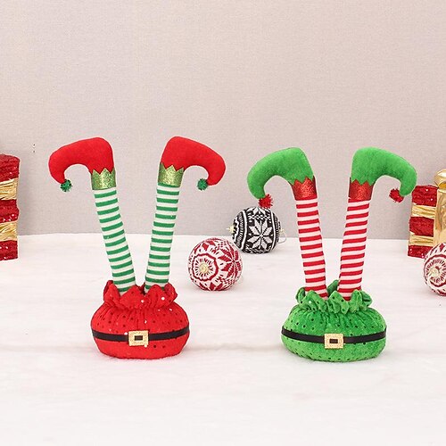 

Christmas Decoration Supplies Handstand Elf Legs Festive Party Interior Decoration Ornaments for Christmas Party