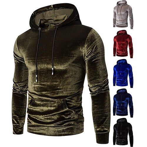 

Per uomo Felpa con cappuccio Rosso bordeaux Verde militare Nero Argento Blu reale Con cappuccio Cotone Fantastico Inverno Abbigliamento Felpe con cappuccio Felpe / Manica lunga