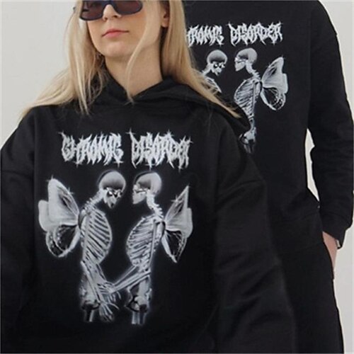 

Inspired by Punk Gothic Skeleton / Skull Hoodie Skull Front Pocket Graphic Hoodie For Men's Women's Unisex Adults' Hot Stamping 100% Polyester Casual Daily