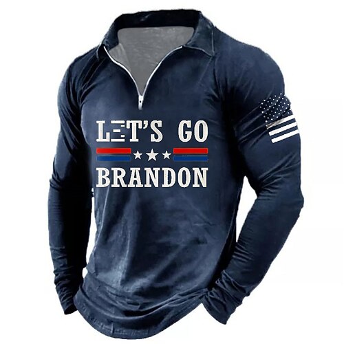 

Men's Polo Shirt Golf Shirt Letter Graphic Prints Turndown Green Black Blue Gray 3D Print Outdoor Street Long Sleeve Zipper Print Clothing Apparel Fashion Designer Casual Soft