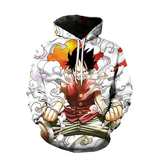 

Inspired by One Piece Film: Red Monkey D. Luffy Hoodie Cartoon Manga Anime Front Pocket Graphic Hoodie For Men's Women's Unisex Adults' 3D Print 100% Polyester Casual Daily