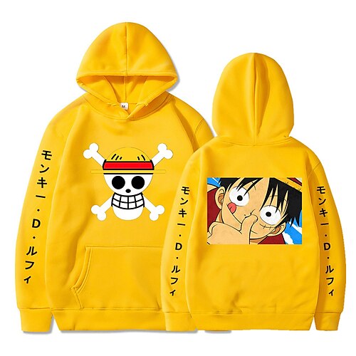 

Inspired by One Piece Film: Red Monkey D. Luffy Hoodie Cartoon Manga Anime Front Pocket Graphic Hoodie For Men's Women's Unisex Adults' Hot Stamping 100% Polyester Casual Daily