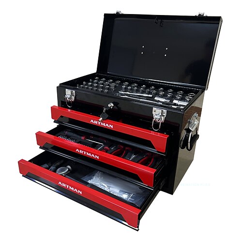 

339-Piece Metric Tool Set with 3-Drawer Hand Carry Toolbox