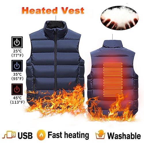

Outdoor Men Women USB Warm Winter Lightweight Down Vest Jacket Heating Clothing Heated Jacket Thermal Clothing