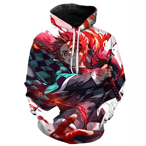 

Inspired by Demon Slayer Agatsuma Zenitsu Hashibira Inosuke Kamado Tanjirou Hoodie Cartoon Manga Anime Front Pocket Graphic Hoodie For Men's Women's Unisex Adults' 3D Print 100% Polyester Casual Daily