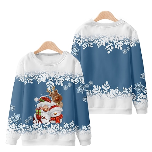 

Snowman Santa Claus Masquerade Ugly Christmas Sweater / Sweatshirt Men's Women's Unisex Couple's Christmas Christmas Christmas Eve Adults' Party Christmas Polyester Top