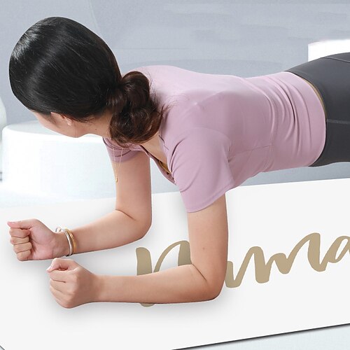 

Rubber Yoga Mat PU Non-slip Sports Fitness Mat Thickened Namaste Meditation Mat Home