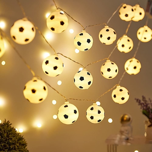  LED Football String Lights Euro Cup 3M 1.5M Battery or USB Operation World Cup DIY Football Fairy Lights Bar KTV Club Party Children's Room Decoration
