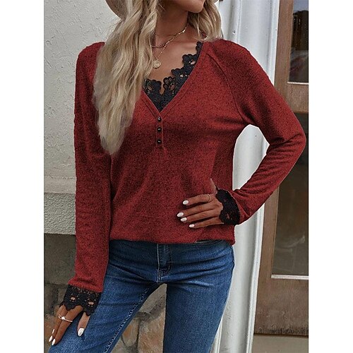 

wish amazon 2022 autumn and winter new european and american women's stitching knitted sweater top t-shirt