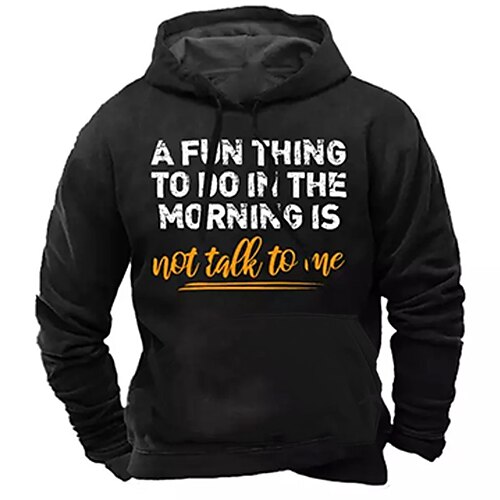 

Men's Pullover Hoodie Sweatshirt Black Navy Blue Hooded Letter Graphic Prints Print Daily Sports 3D Print Basic Streetwear Designer Spring Fall Clothing Apparel Hoodies Sweatshirts