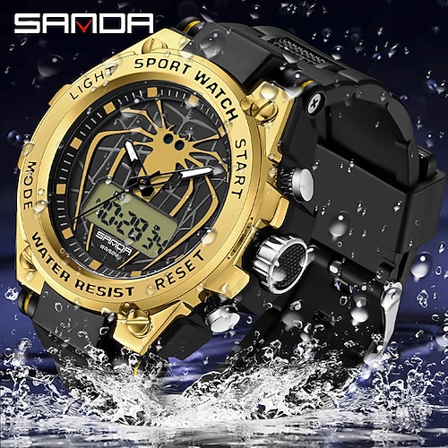 

SANDA Digital Watch Men's Watches Sport Military Quartz Watches 50M Waterproof Wristwatch For Male Clock Relogio Masculino 3159