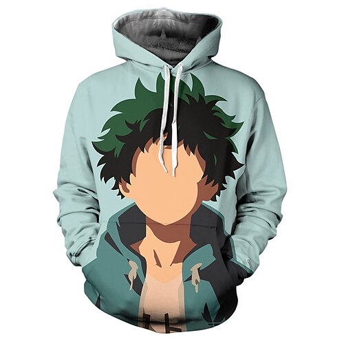 

Inspired by My Hero Academia Deku Hoodie Cartoon Manga Anime Front Pocket Graphic Hoodie For Men's Women's Unisex Adults' 3D Print 100% Polyester Casual Daily