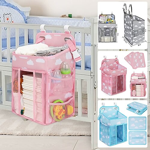 

Baby Bed Head Baby Bed Hanging Storage Bag Children's Bedding Set Newborn Folding Crib Stuff Bag Baby Diapers Caddy Diaper Bag