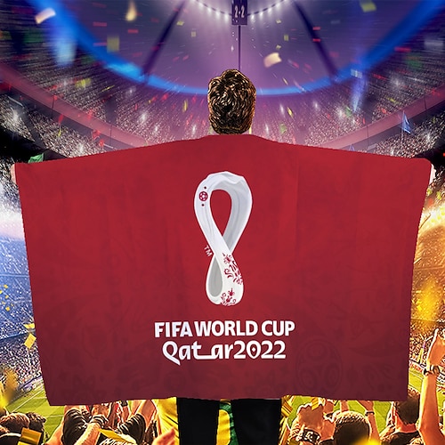 

The Manufacturer Directly Supplies The 2022 World Cup Team Logo Cheering Cape Flag Body Flag Cape