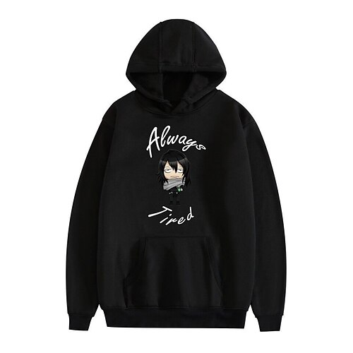 

Inspired by My Hero Academia Aizawa Shouta Hoodie Cartoon Manga Anime Front Pocket Graphic Hoodie For Men's Women's Unisex Adults' Hot Stamping 100% Polyester