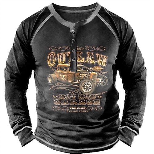 

Men's Sweatshirt Pullover Dark Gray Crew Neck Car Graphic Prints Patchwork Print Casual Daily Sports 3D Print Basic Designer Casual Spring Fall Clothing Apparel Hoodies Sweatshirts