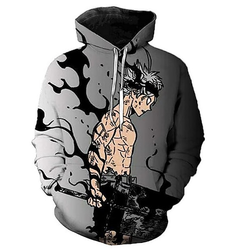 

Inspired by Black Clover Asta Hoodie Cartoon Manga Anime Front Pocket Graphic Hoodie For Men's Women's Unisex Adults' 3D Print 100% Polyester Casual Daily