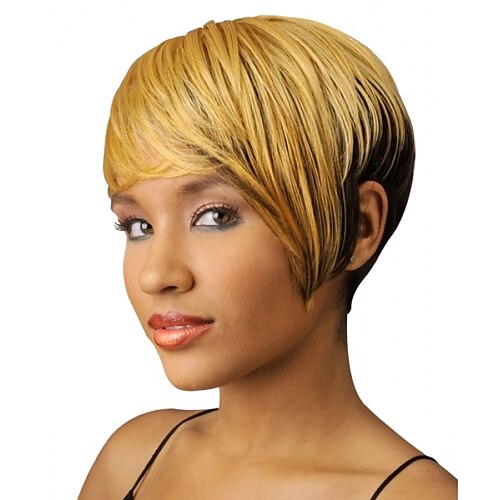 

Short black Blonde Cheap Wigs For Women Remy Human Hair Pixie Cut Wig Short Human Hair Wigs Full Machine Made no Lace Brazilian