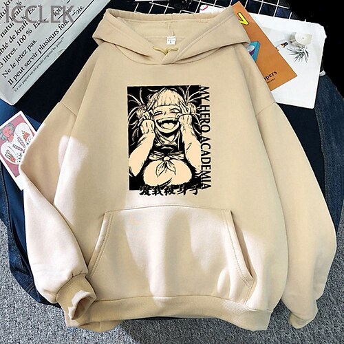 

Mein Held Academia Himiko Toga Kapuzenshirt Zeichentrick Manga Anime Vordertasche Grafik Kapuzenshirt Für Herren Damen Unisex Erwachsene Heißprägen 100% Polyester Casual