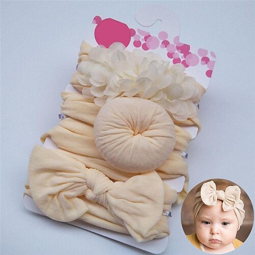 

Baby Girls' Basic Casual / Daily Solid Color Cotton Hair Accessories Pearl Pink / Purple / Pink One-Size