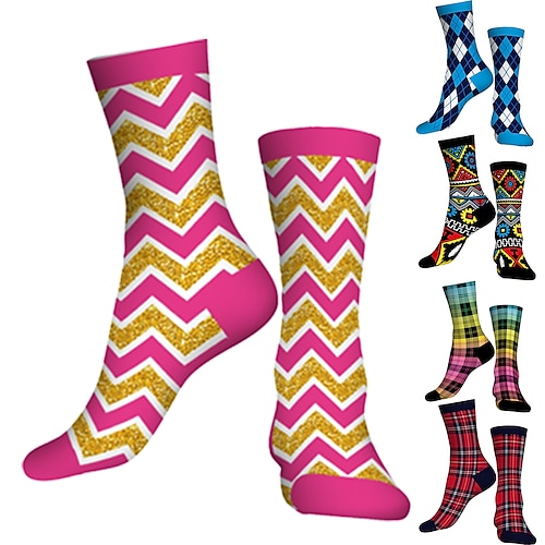 

Socks Compression Socks Cycling Socks Athletic Socks Funny Socks Novelty Socks Men's Women's Bike / Cycling Breathable Anatomic Design Wearable 1 Pair Lines / Waves Cotton Black Yellow Red S M L