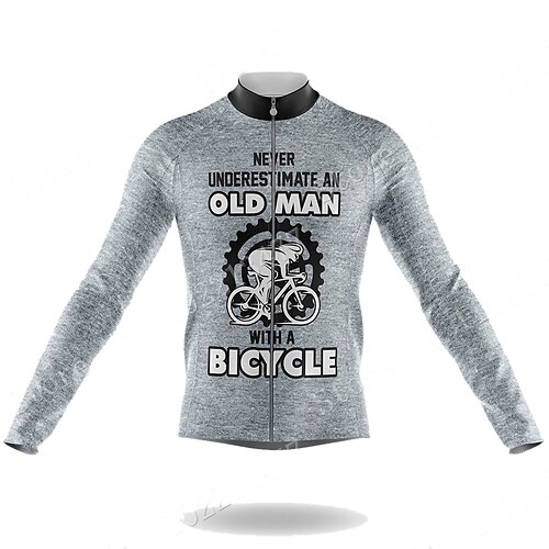 

Men's Cycling Jersey Long Sleeve Bike Jersey Top with 3 Rear Pockets Mountain Bike MTB Road Bike Cycling Breathable Quick Dry Moisture Wicking Reflective Strips Black Green Grey Graphic Gear Spandex