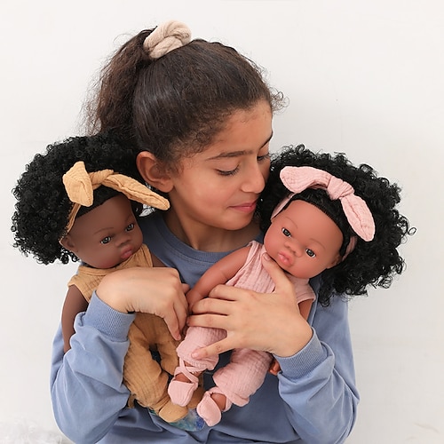

35cm Reborn Baby Doll Lifelike American Bebe Reborn Toy Full Body Silicone Girl Vinyl Doll Play House Toy Children Birthday Gift