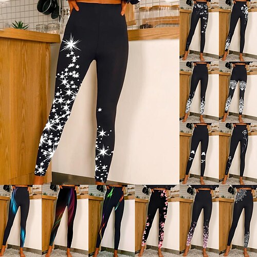 

Women's Tights Leggings Black / Red Black / White White / Black Mid Waist Designer Tights Casual / Sporty Casual Weekend Cut Out Print Micro-elastic Ankle-Length Tummy Control Butterfly S M L XL XXL