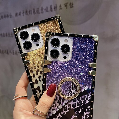 Phone Case For Apple Back Cover Iphone 14 Pro Max 13 12 11 Pro Max Mini X Xr Xs 8 7 Plus Ring Holder Shockproof Glitter Shine Crystal Diamond Pc 22 Us 8 99