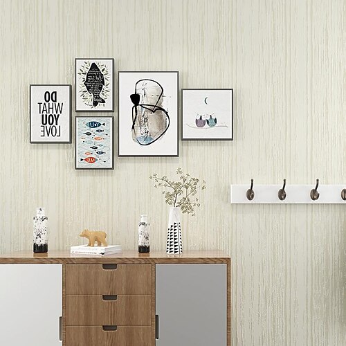 

3D Wood Wallpaper Embossed Home Decoration Classic Modern Wall Covering, Non-woven fabric Material Self Adhesive Wallpaper, Room Wallcovering 53x500cm / 20.87''x196.85''