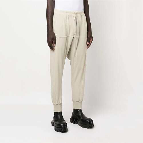 

Men's Sweatpants Trousers Pocket Drawstring Elastic Waist Solid Color Comfort Daily Holiday Going out Sports Fashion Brown Beige High Waist Micro-elastic