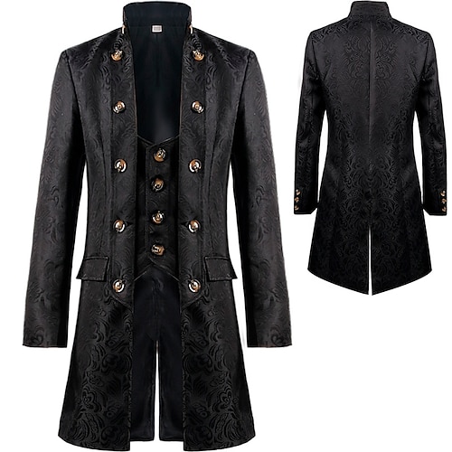 

Prince Retro Vintage Punk & Gothic Medieval 17th Century Masquerade Tailcoat Men's Costume Vintage Cosplay Party / Evening Long Sleeve Coat Carnival