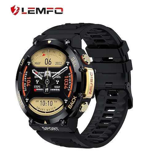 

lemfo lf33 smartklokke herre lokal musikk bluetooth ring tilpasset urskive ip68 vanntett sports nfc smartwatch for android ios