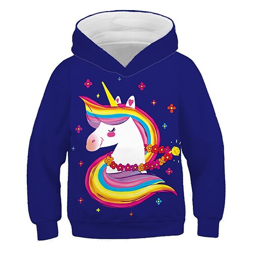 

Kids Girls' Hoodie Cartoon Casual Long Sleeve Active 7-13 Years Winter Multicolor Green Black