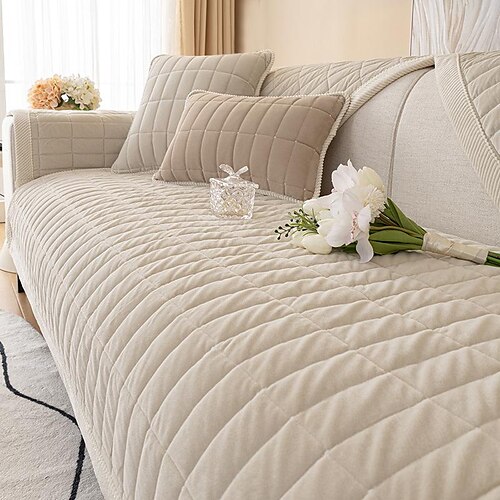 

Winter Universal Velvet Sofa Slipcover Sofa Seat Cover Sectional Couch Covers,Furniture Protector Anti-Slip Couch Covers(Sold by Piece/Not All Set)