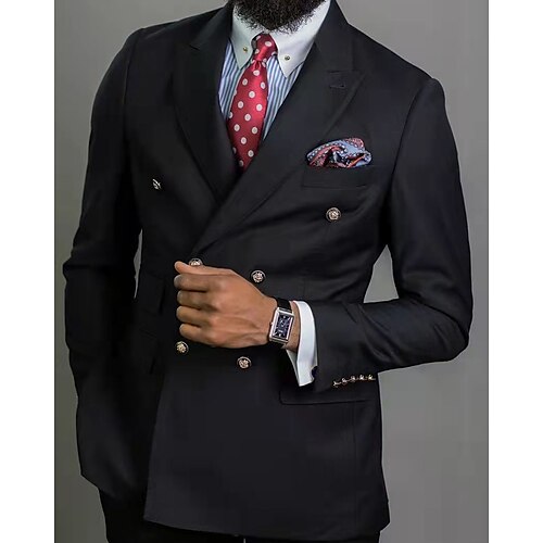 

Black Purple Pink Solid Color TR Men's Suits 2 Piece