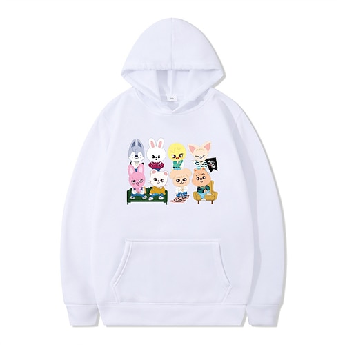 

Inspired by Animal Pig Rabbit Bear Hoodie Cartoon Manga Anime Front Pocket Graphic Hoodie For Men's Women's Unisex Adults' Hot Stamping 100% Polyester Casual Daily