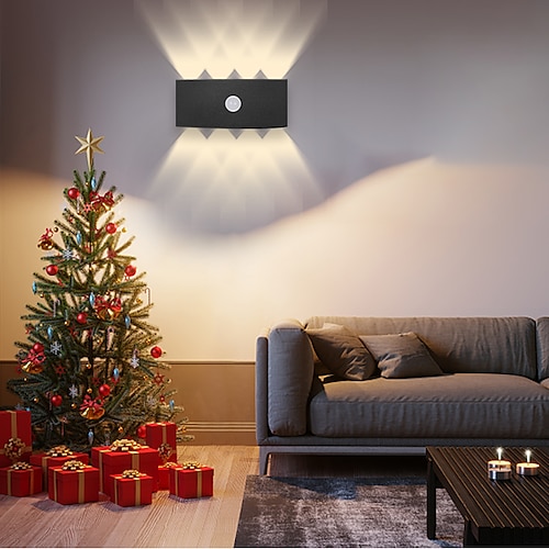 

Outdoor Wall Light LED Motion Sensor Wall Sconce Light 8W Up Down Aluminium Modern Indoor Wall Lamps for Living Room Bedroom Corridor Hallway Christmas gift
