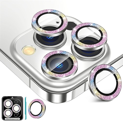 

3-1 IPhone 14 Pro Max/ iPhone 14 Pro Camera Lens Protector 9H Tempered Glass Anti Scrach Ultra HD Metal Individual Ring Camera Screen Protector Cover