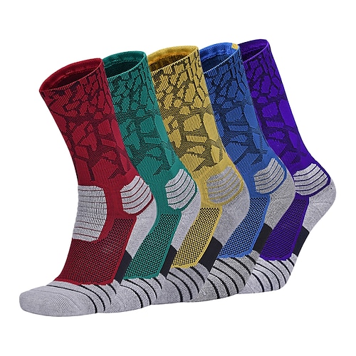 

Men's Hiking Socks Ski Socks Sports Socks Winter Outdoor Windproof Warm Breathable Quick Dry Socks Cotton Polyester Red / Yellow Green Blue for Hunting Ski / Snowboard Fishing