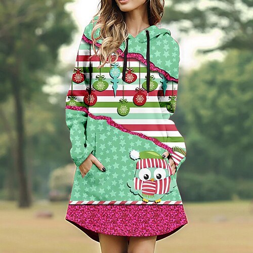 

lanterns Masquerade Hoodie Women's Christmas Christmas Carnival Masquerade Adults' Christmas New Year Eve Polyester Top