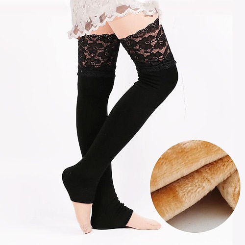 

Per donna Polsini per stivali Calzini caldi invernali spessi Feste Ufficio Giornaliero Tinta unica Poliestere Elastene Nylon Essenziale Sensuale Classico Tenere al caldo Modellamento delle gambe