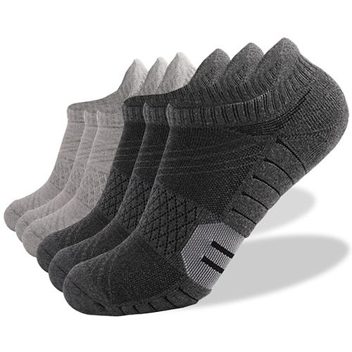 

6 Pairs Men's Women's Hiking Socks Ski Socks Sports Socks Winter Outdoor Windproof Warm Breathable Quick Dry Socks Cotton Dark gray light gray Black Light Gray for Hunting Ski / Snowboard Fishing