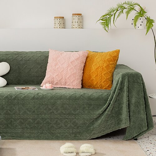 

Sofa Blanket Solid Color Reactive Print / Jacquard Polyester Slipcovers