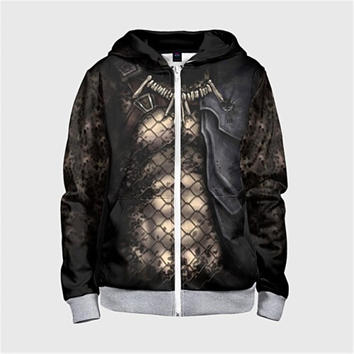 

Men's Full Zip Hoodie Jacket Black Hooded Camouflage Graphic Prints Zipper Print Sports & Outdoor Daily Sports 3D Print Streetwear Designer Casual Spring & Fall Clothing Apparel Hoodies Sweatshirts