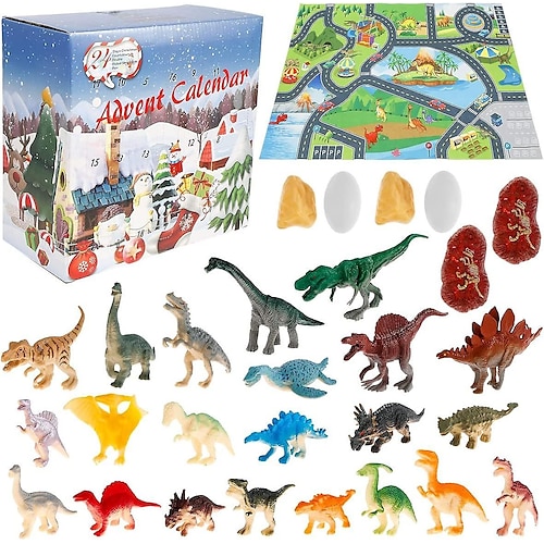 

Christmas Countdown Dinosaur Blind Box Comes Calendar diy Tyrannosaurus Rex Dinosaur Toy Set