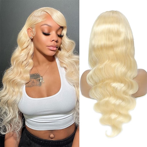 

613 Lace Front Wigs Human Hair HD Transparent 13x4 Straight Lace Frontal Wig Blonde Lace Front Wigs Human Hair Pre Plucked with Baby Hair Natural Hair Line 150% Density