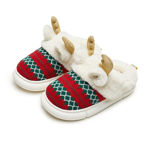 

Boys Girls' Slippers & Flip-Flops Daily Christmas Day Christmas Knit Little Kids(4-7ys) Christmas Indoor Indoor Red Brown Winter